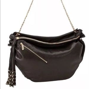 BOTKIER Ava Chain Hobo Black Lambskin
